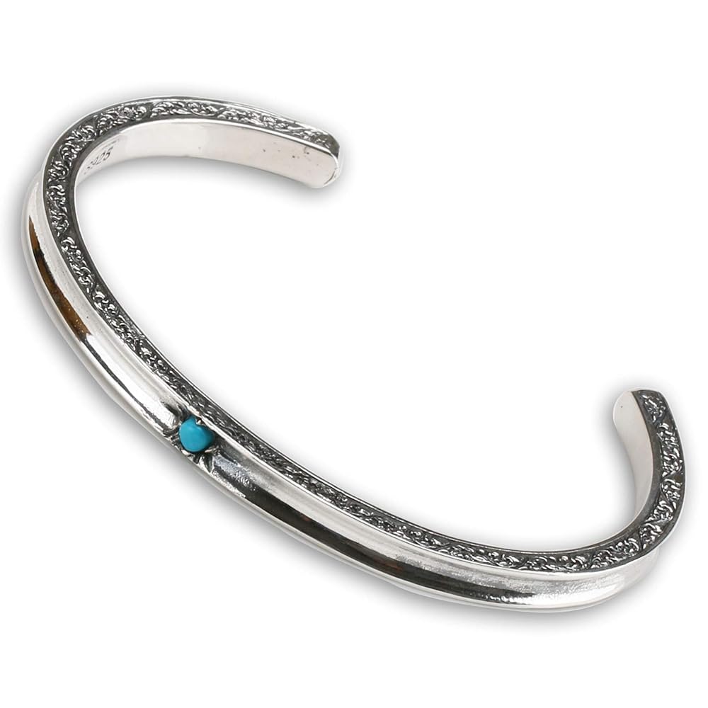 最終値下げ!!ターコイズ シルバー バングル Amazon | 「silverKYASYA」シルバー925素材 唐草 バングル
