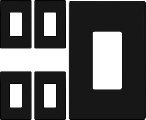 Miniatura 9 de ENERLITES Cubierta decorativa para interruptor, placa de pared sin tornillos, tamaño mediano, 4.88 x 8.58 pulgadas, policarbonato termoplástico