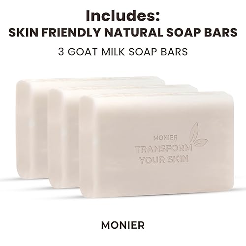 Miniatura 6 de Barra de jabón de leche de cabra para piel seca y sensible, cuidado de la piel 100% natural y orgánico, enriquecido con manteca de karité, uso en