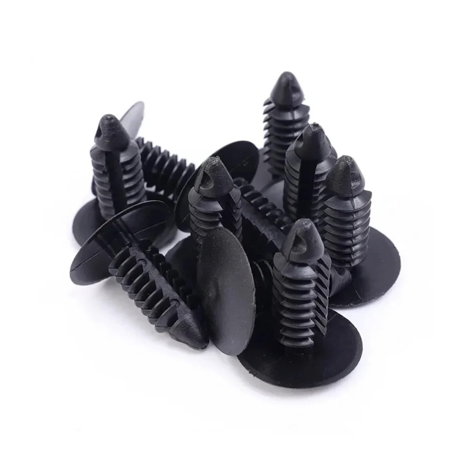 KXFVYNE 10pcs 8mm Hole Nylon Car Clips Bumper Shield Retainer Auto Fastener Clip Plastic Rivet for