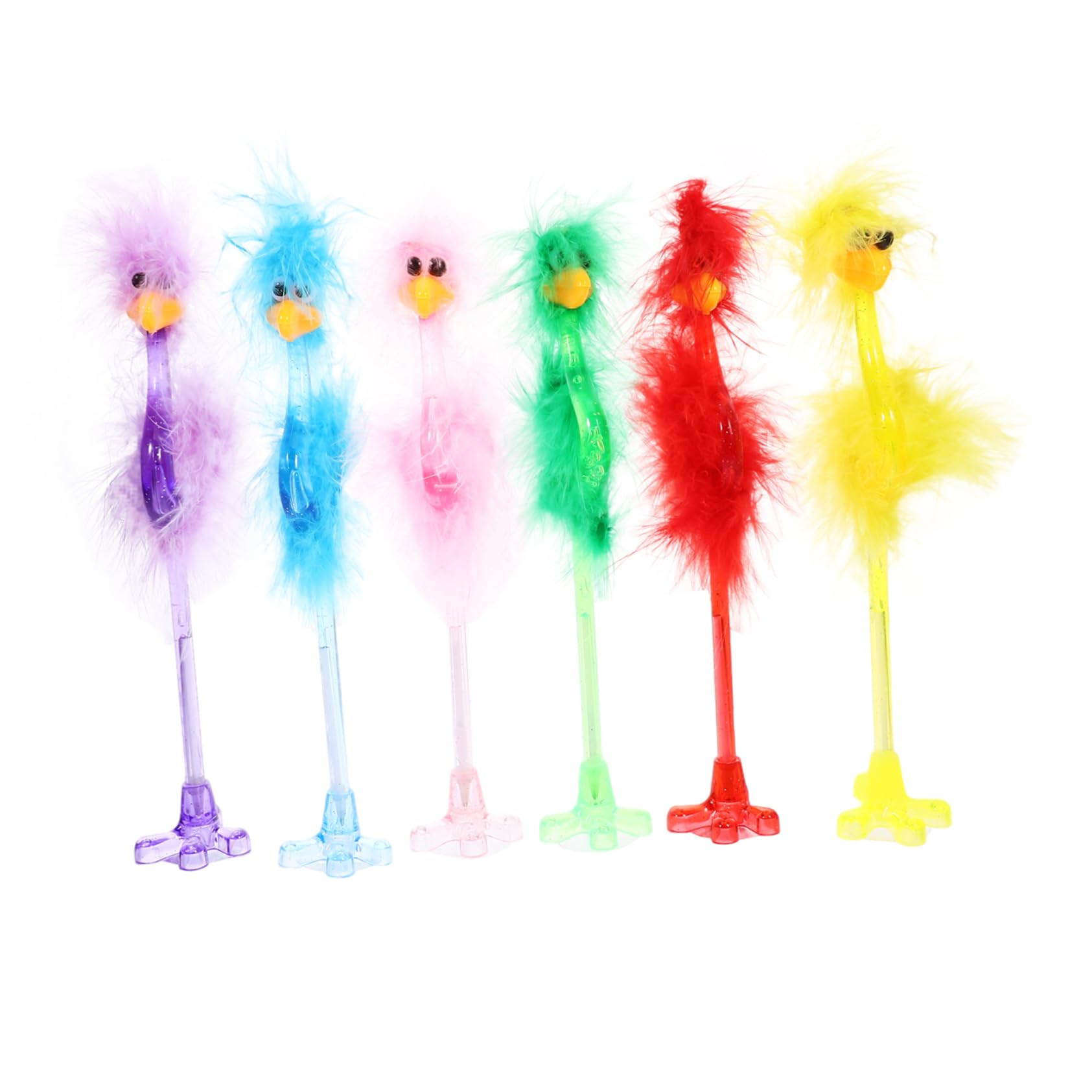 TEHAUX 12pezzi Penna Sfera Forma Di Struzzo Da Penne Colorate Per Scuola e Ufficio Design Creativo e Divertente Scrittura e Confortevole