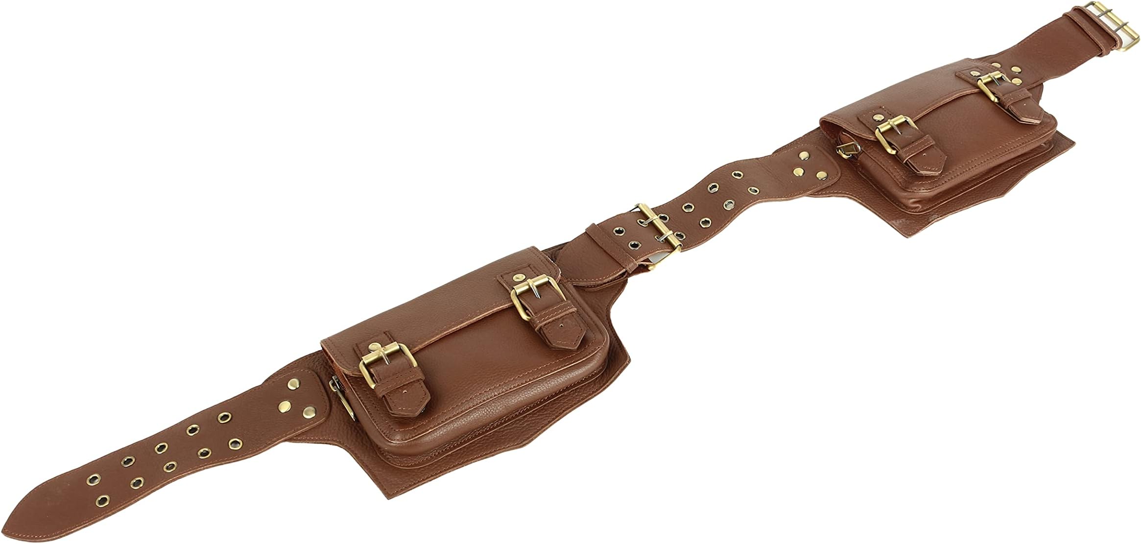 vintage craftsClassic Vintage Brown Leather Waist Fanny Pack for Men and Women, Stylish and Functional Belt Bag