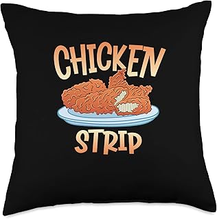 Chicken Strip Artwork For A Chicken Nugget Lover Throw Pillow