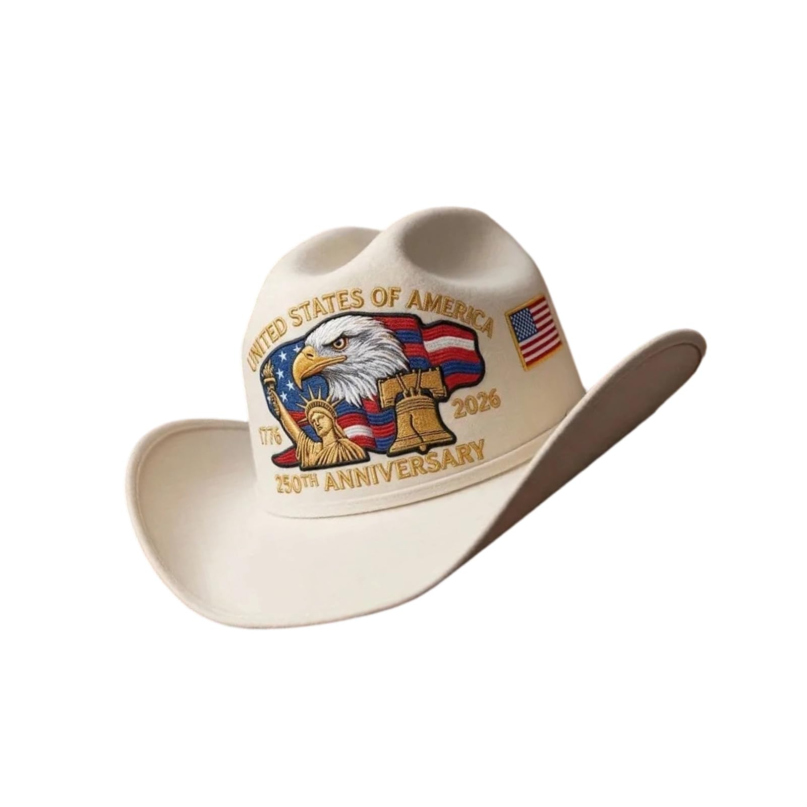 NVOQILIN 250th Americans Independence Day Commemorative Hat Stylish Party Accessory for Festivals and Outdoor Event Independence Day Cowhand Hat