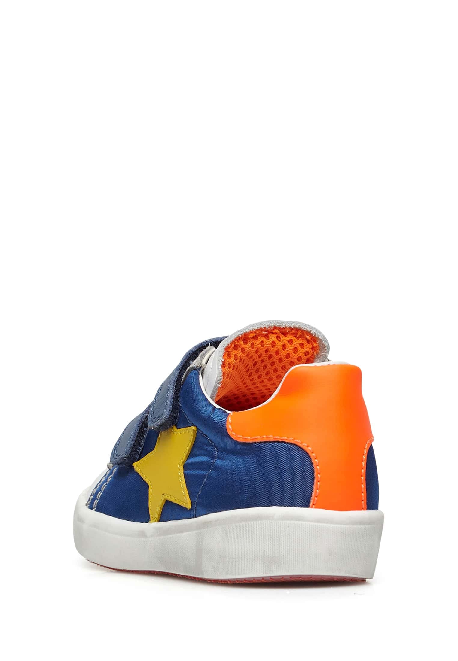 Naturino Annie VL-Sneaker avec Patch étoile Miroir, Blanc/Bleu, 33 EU