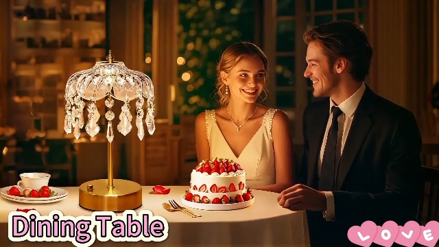 Image of Vintage Lamp, 3 Colors 10 Brightness Crystal Lamp Flower Lamps, 3600mAh Rechargeable Lamps, Mood Lighting Bedroom Kitchen Bathroom, Tween Girls Trendy Stuff, Birthday Teen Girl Gifts Mothers Day Gifts