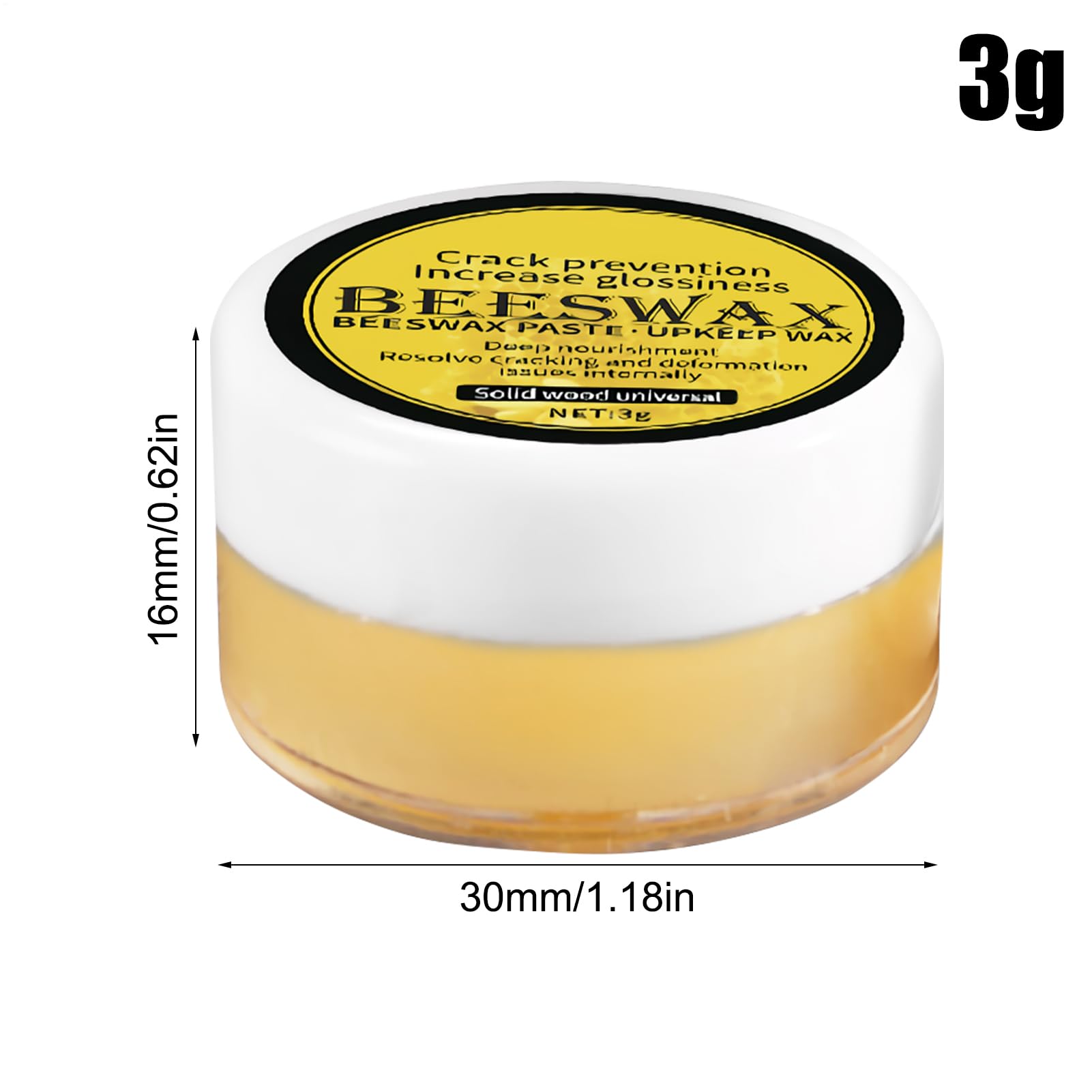 Lakier do drewna z wosku pszczelego, naturalny ochraniacz deski, od?ywka do mebli, bezpieczna formu?a, 3 x 3 x 0,63 cm), idealny do piel?gnacji desek, renowacji urz?dze? domowych