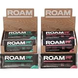 ROAM Mixed Beef Bars Box, Jerky-Style Protein Snacks, Variety Pack (6 x Salt & Pepper & 6 x Jalapeño Chilli Bars, 12 x 45g) | Herzhafte Protein Snacks aus Grass-Fed Rindfleisch
