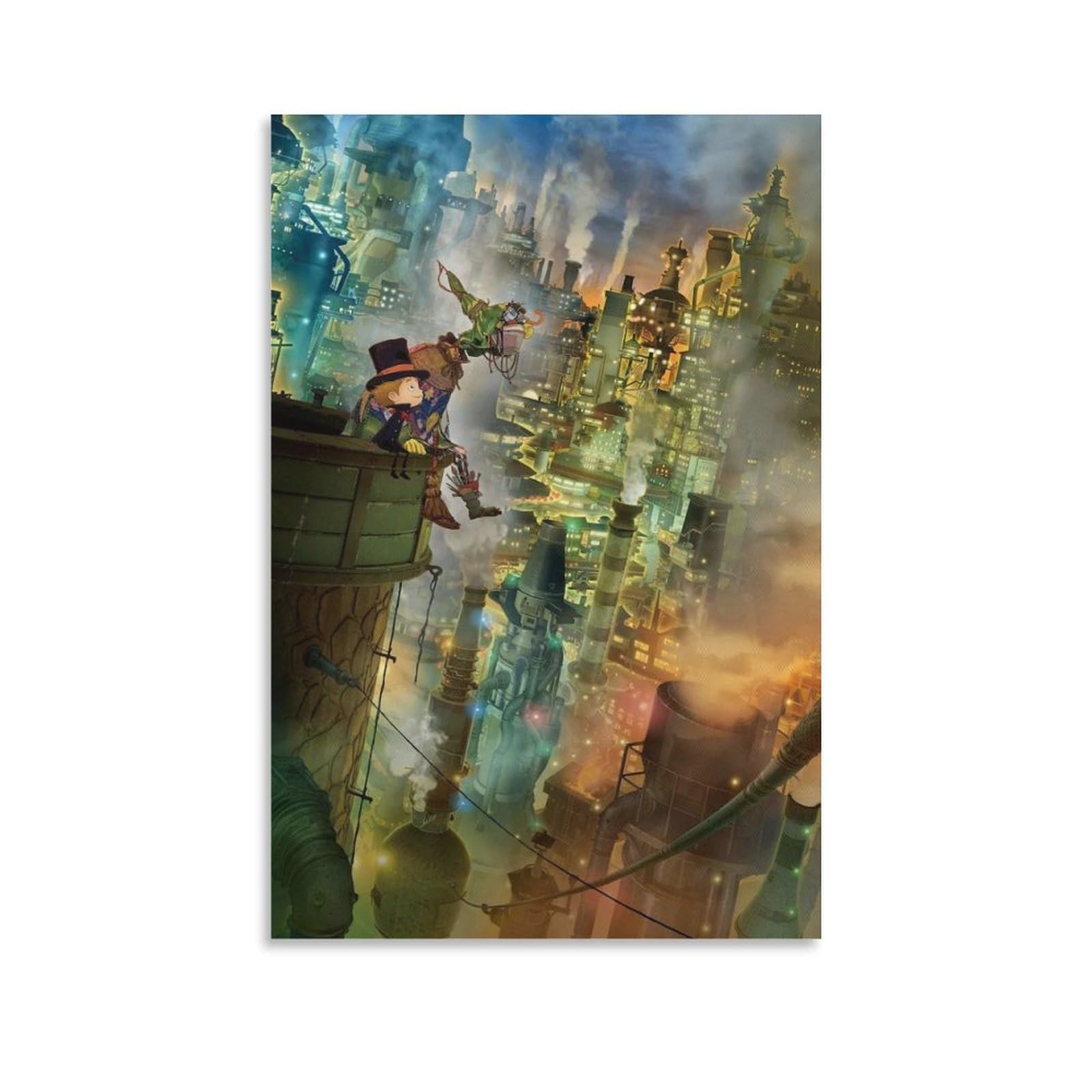 Amazon.com: Poupelle of Chimney Town Poster Japan Anime Canvas Art