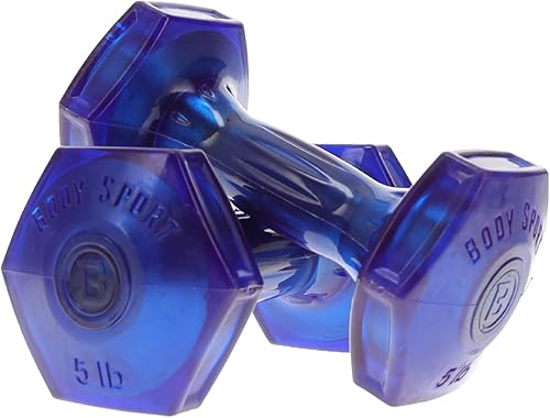 Body Sport Par de mancuernas aeróbicas de uretano, pesas de mano de alta calidad con núcleo de acero sólido y revestimiento de gel ergonómico para