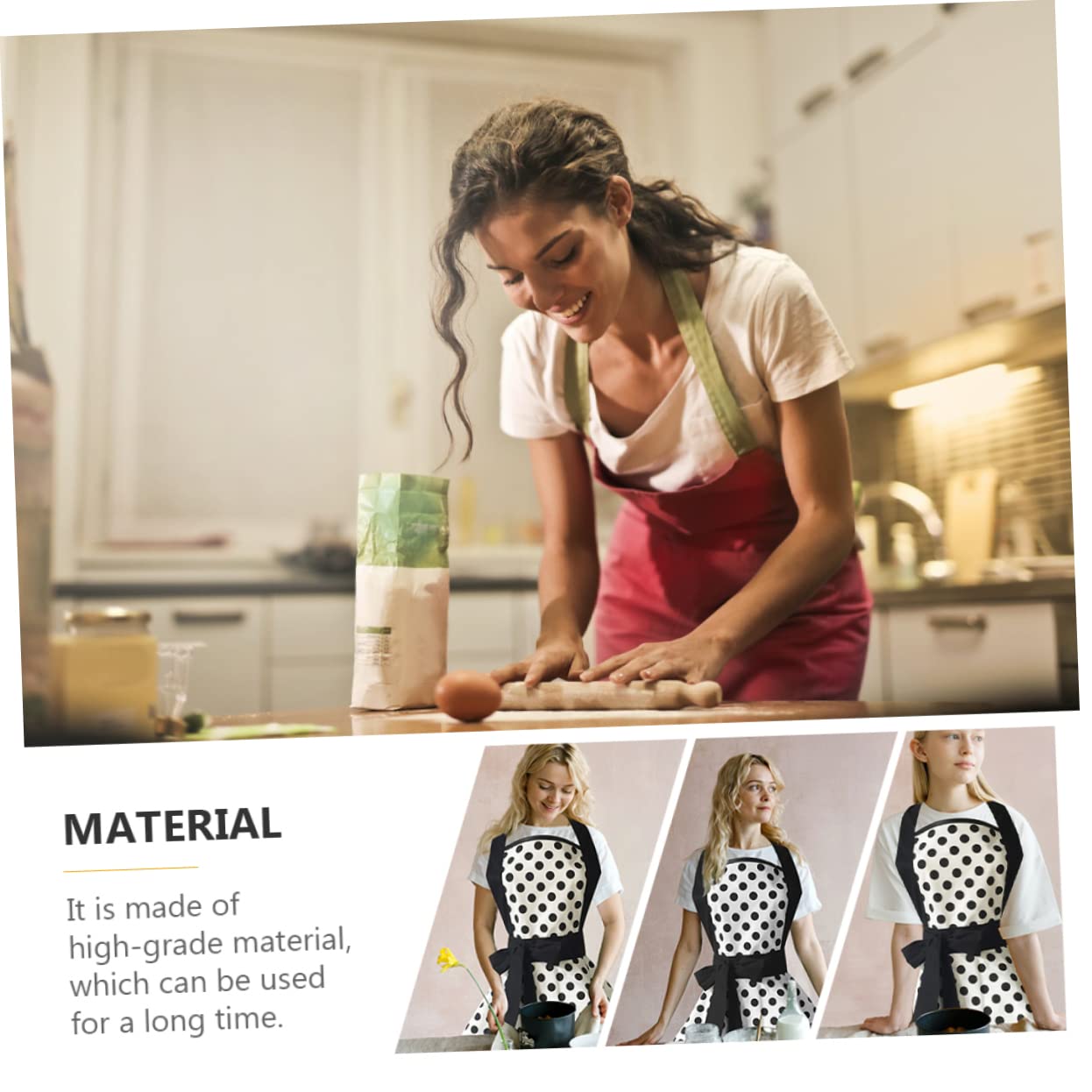 Delantal de Cocina sin Mangas Vintage de Algodón Negro