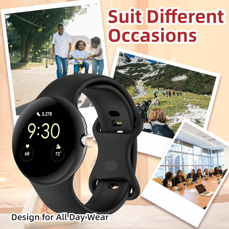 Pack de 10 correas de silicona para Google Pixel Watch 41mm miniatura 6