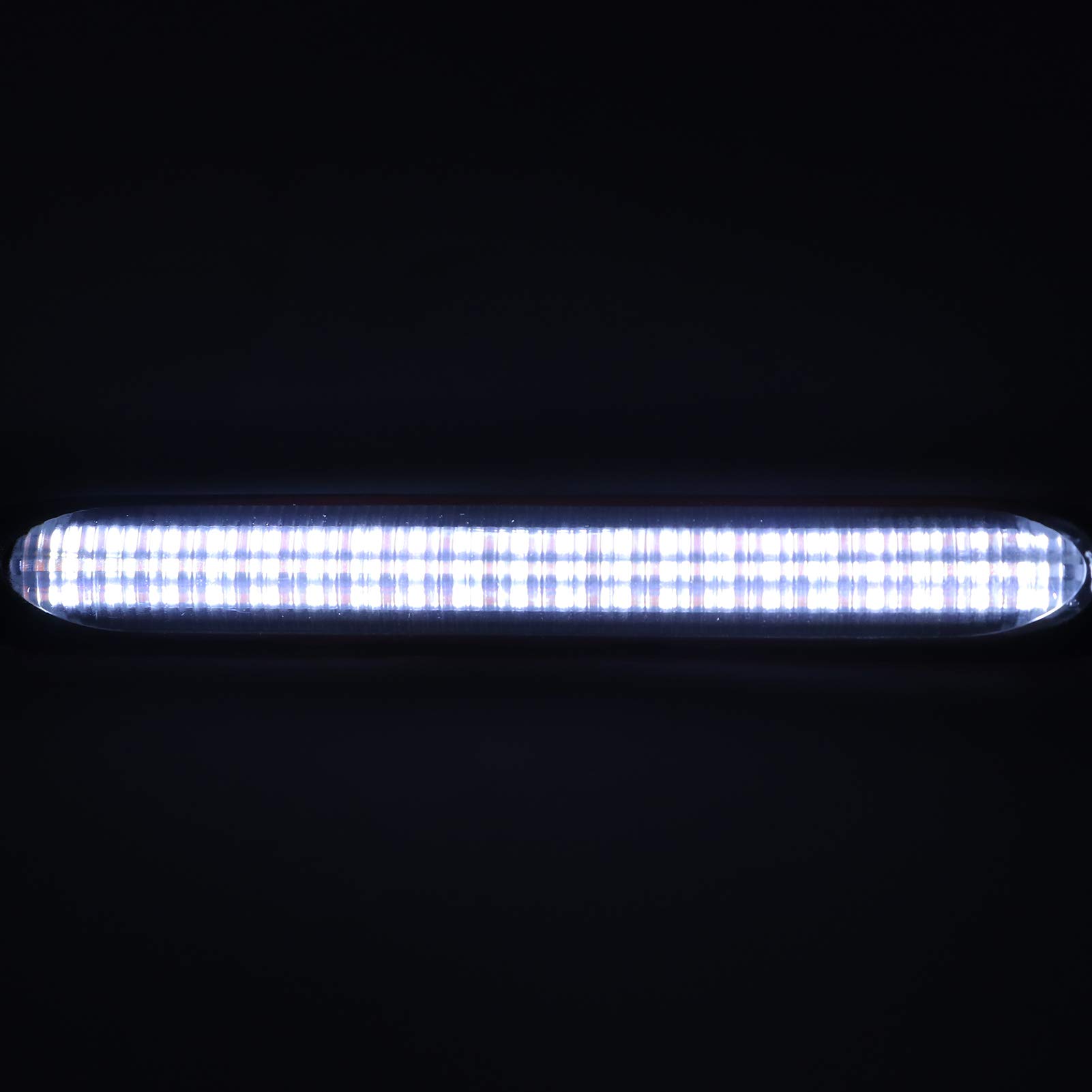 Akozon Luci Diurne LED Auto, 1 Paio Striscia per Luci di Marcia Diurna a LED Impermeabile Luce Universale per Auto, Luce Bianco Giallo, Lampada LED DRL per Auto Ad Alta Luminosità(27.5cm)