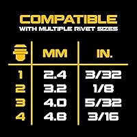 Vista 7 de DEWALT 20V MAX XR - Herramienta de remache inalámbrica, 3/16", solo herramienta principal (DCF403B)