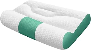 SHINROAD Cuello ajustable para todos los hábitos de sueño, enfriamiento de verano, alivio del dolor, soporte de rebote lento, elástico, verde, L