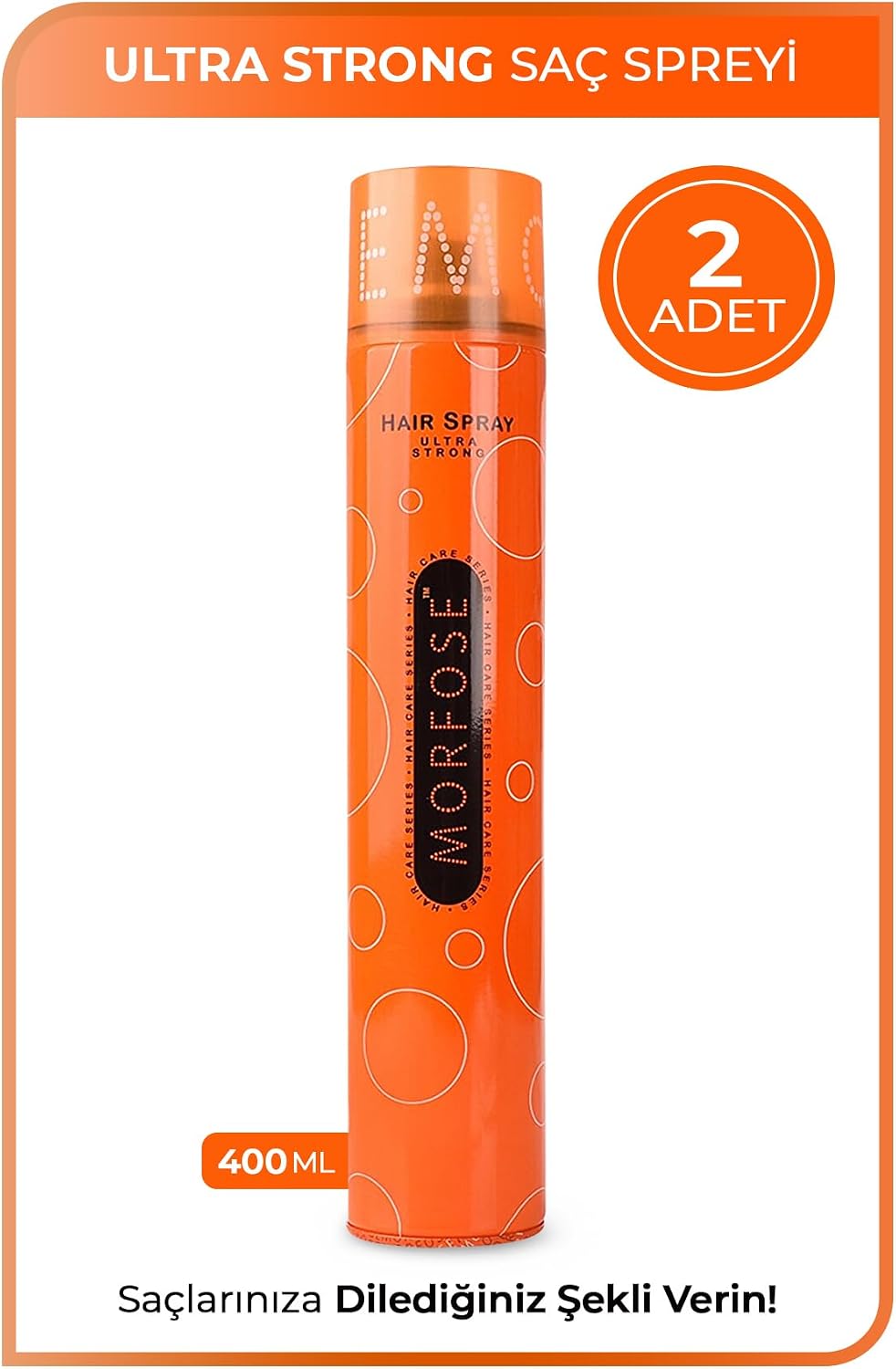 Morfose Saç Spreyi Ultra Strong Turuncu 400 Ml 2 Adet