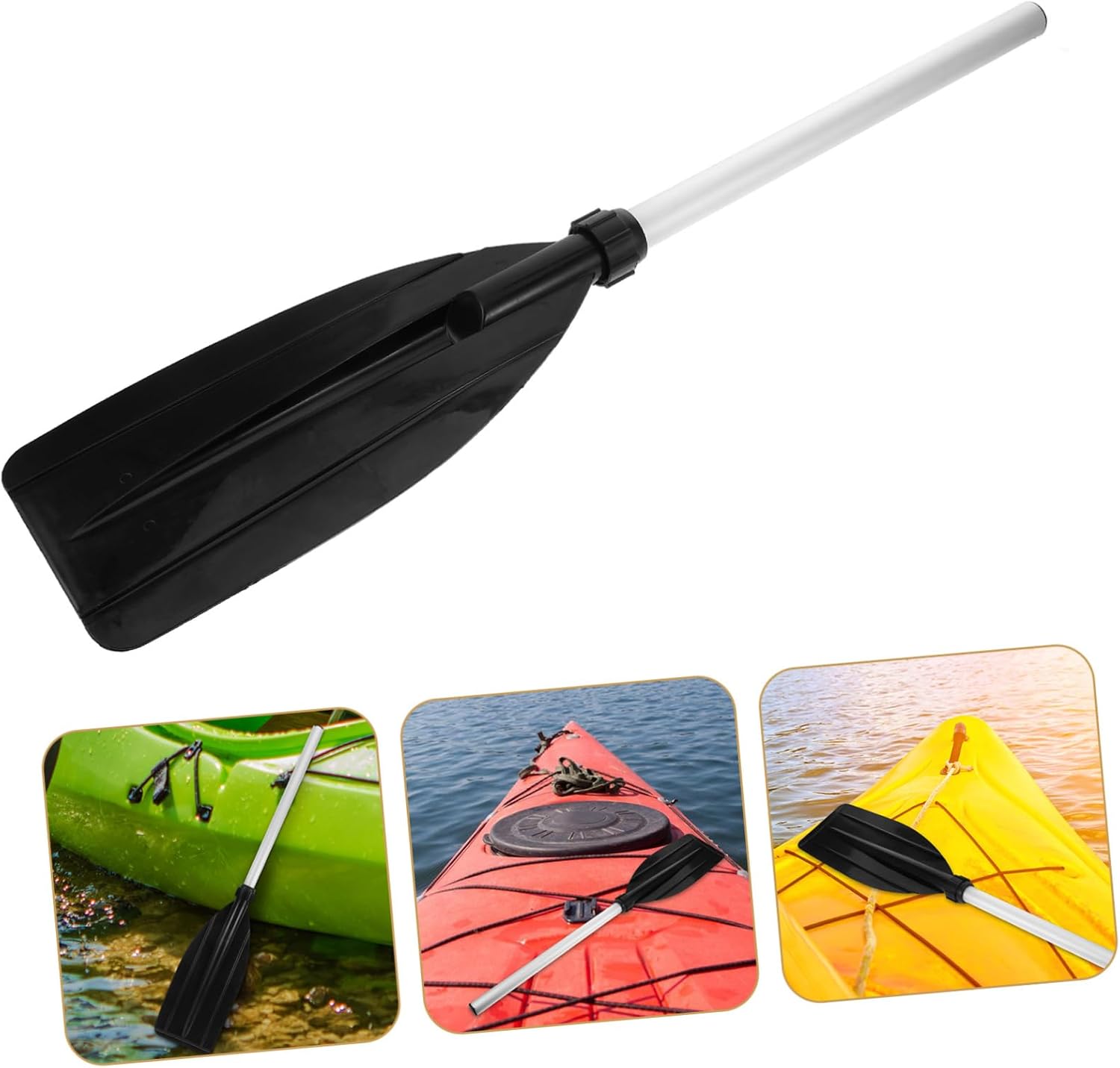 WOONEKY Sturdy Aluminum Alloy Kayak Paddle Lightweight Ergonomic Grip Buoyant Design for Smooth Rowing Experience for Tubing Canoeing and Inflatable Boats