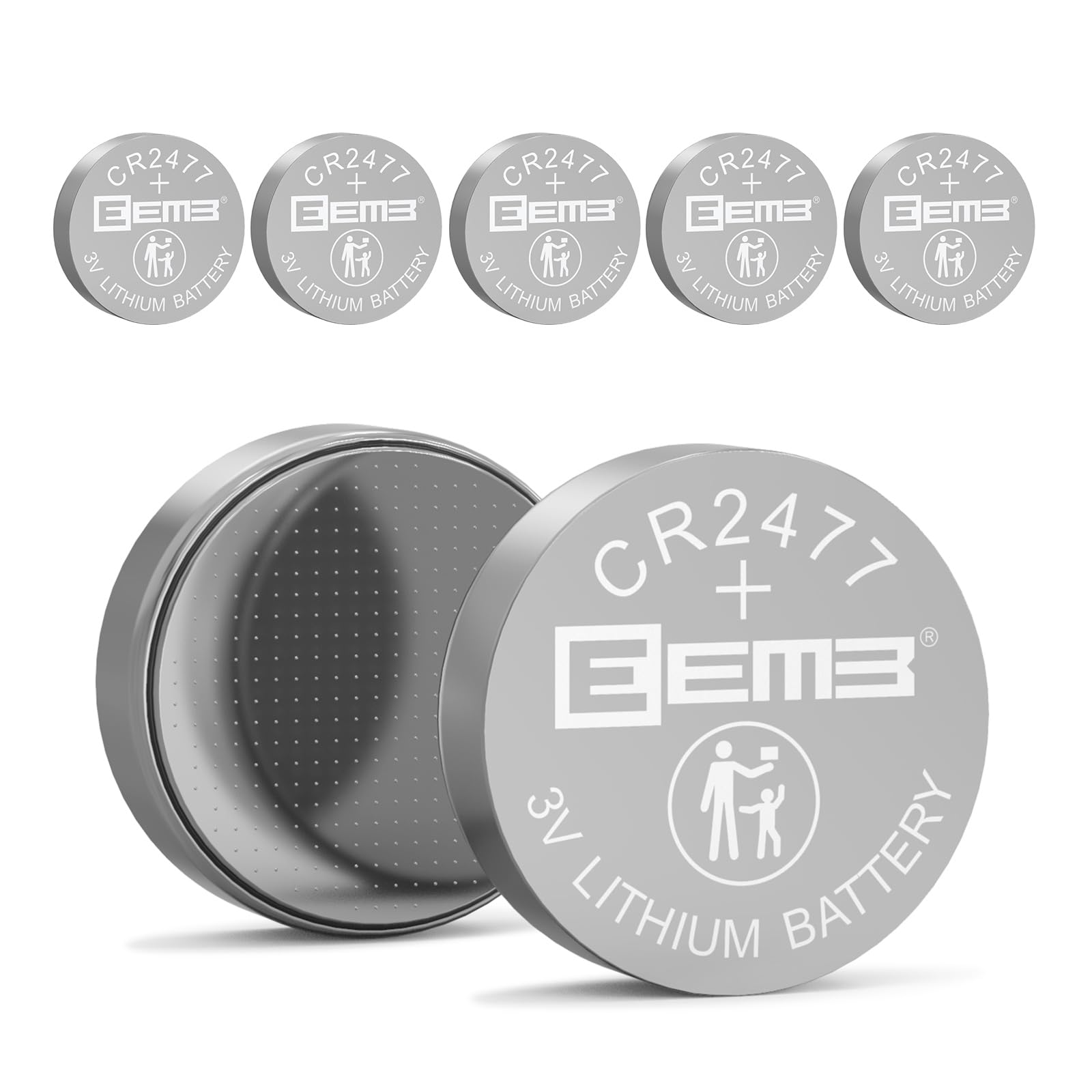 EEMB CR2477 Batterie 5er-Pack 3V Lithium-Knopfzellen
