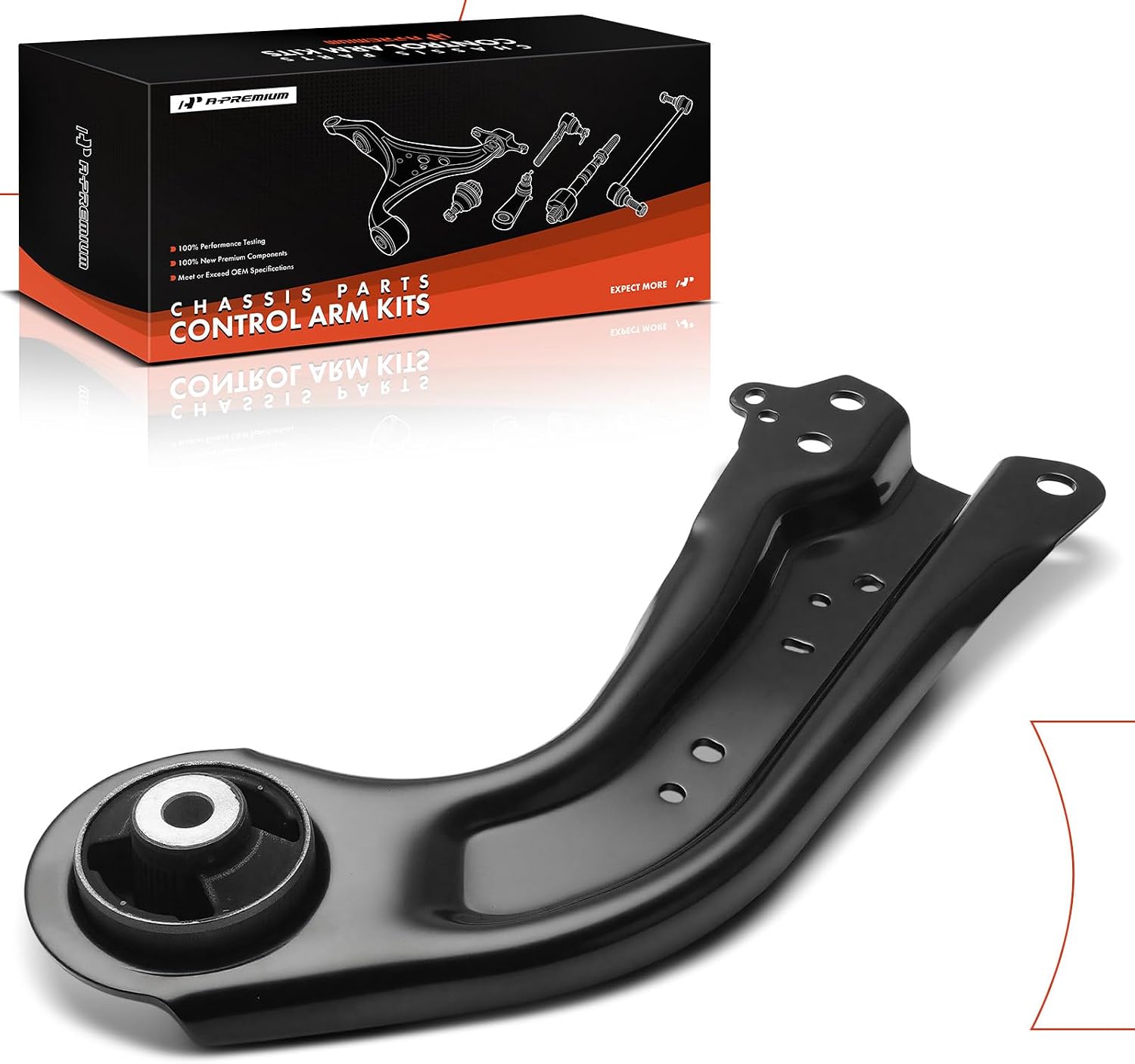 A-Premium Rear Left Suspension Trailing Arm, with Bushing, Compatible with Toyota Camry 2018-2023, Corolla, Corolla Cross, Prius, Prius AWD-e/Prime, Avalon, C-HR & Lexus ES300h, ES350, UX250h