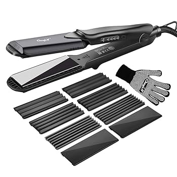 Amazon | CkeyiN ワッフル アイロン ヘアアイロン 4WAY