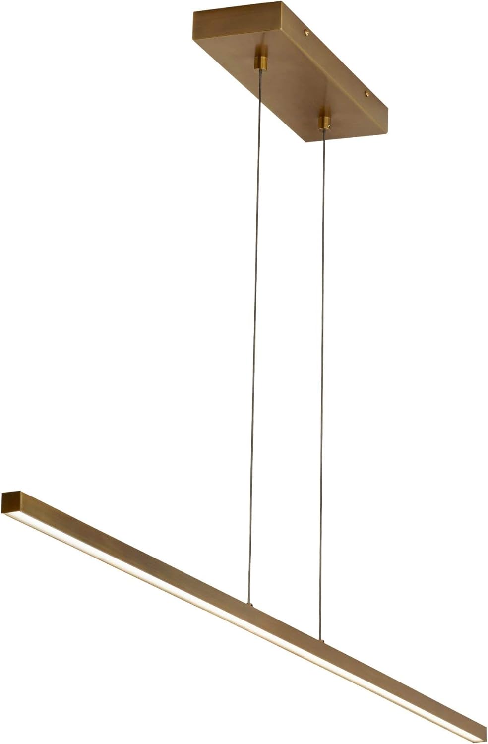 Best Tech Lighting 700LSESN1R-LED930 Essence - 50 20W 1 LED Linear Chandelier, Aged Brass Finish Limited Tech Lighting 700LSESN1R-LED930 Essence - 50 20W 1 LED Linear Chandelier, Aged Brass Finish