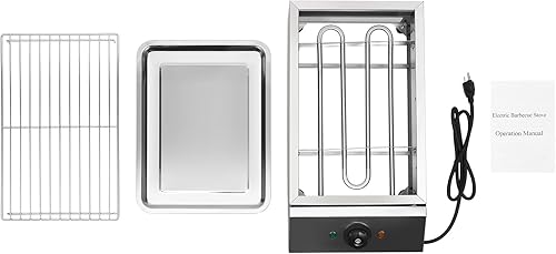 Miniatura 8 de Parrilla eléctrica de 1800 W para interiores, parrilla comercial portátil sin humo con control de temperatura, para barbacoa, restaurante,