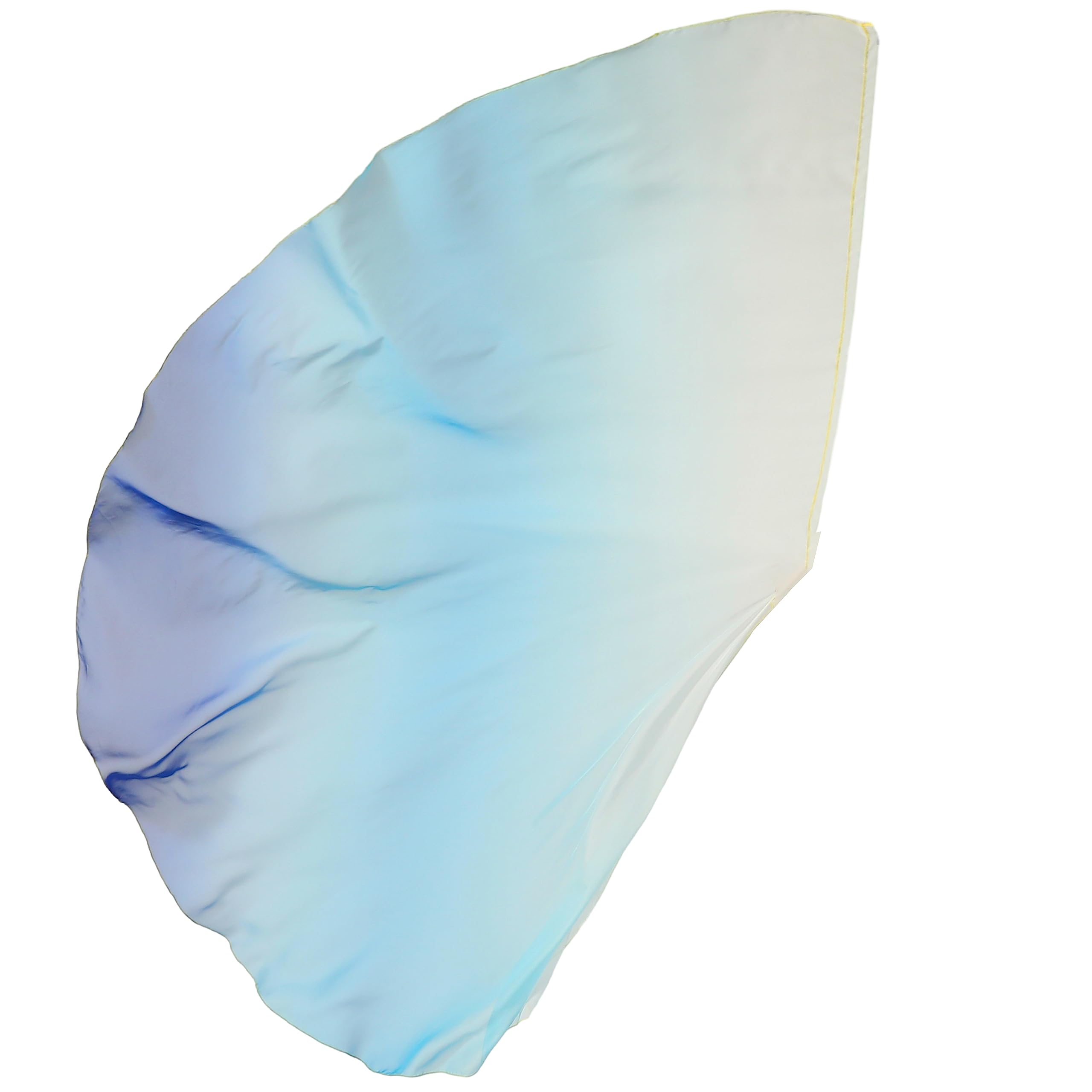 Wuchieal Porphetic Praise Dance Worship Flex Flag, radius 55" x 74" semicircle Dance Ministry Streamer (6#WHITE-BLUE-BLUE)