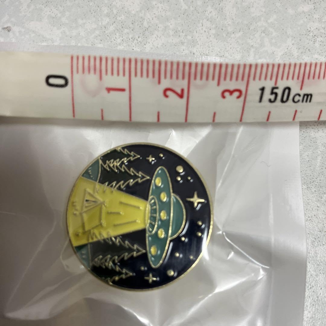 ピンバッジ キャトルミューティレーション UFO アウトドアキャンプ 山登り ハイキング オシャレ ピンバッチ ピンバッヂ