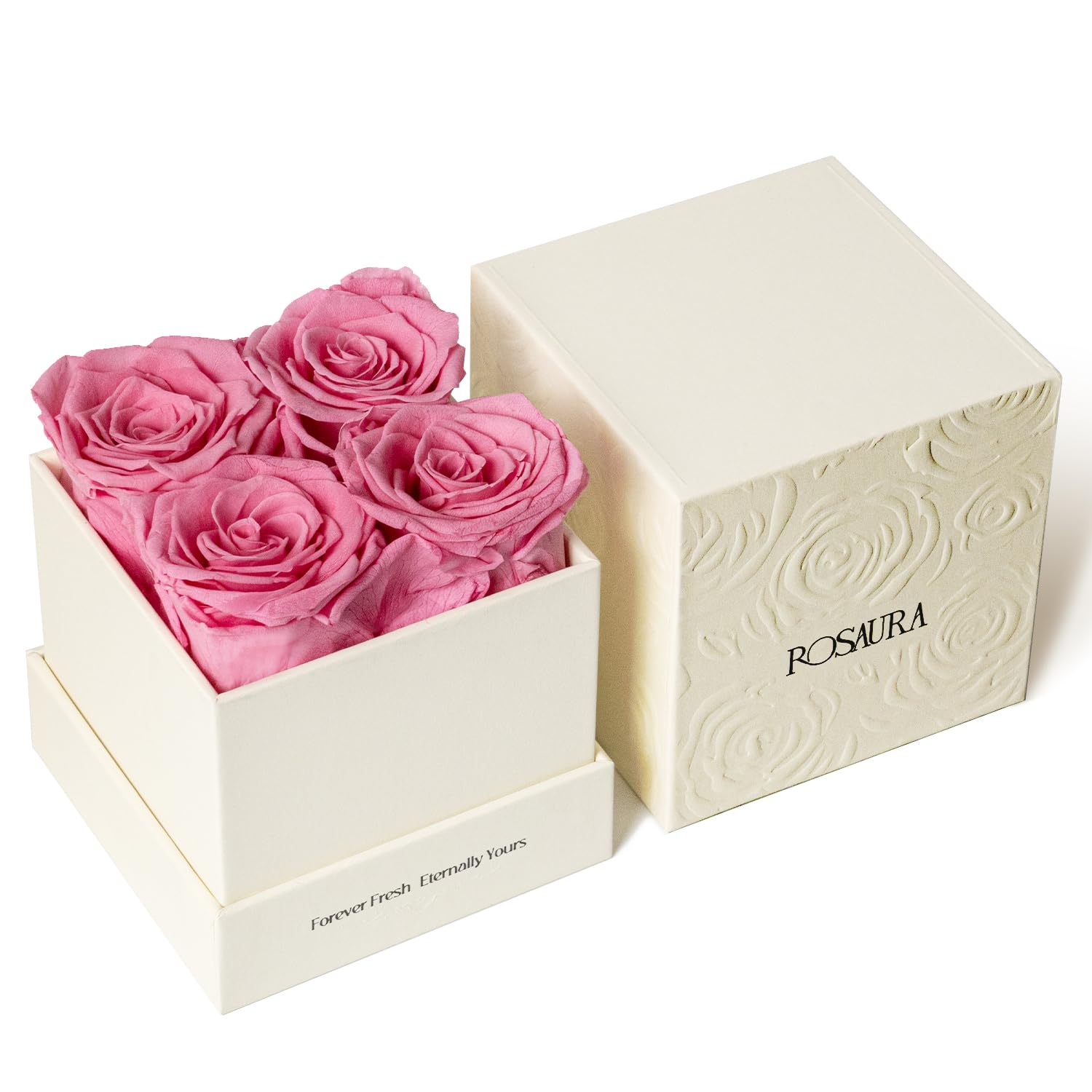 Amazon.com: Rosaura 4-Piece Eternal Preserved Roses & Flowers Gift