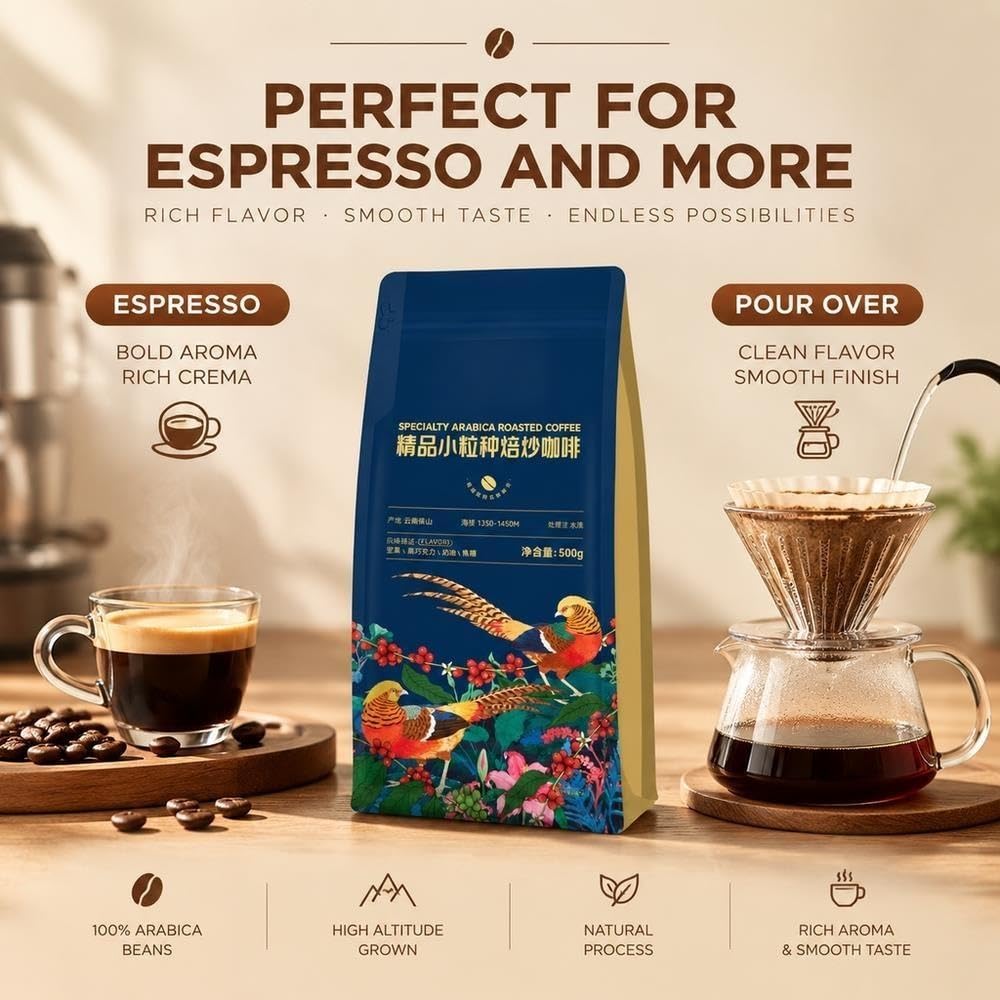 Café Arábica De Tostado Oscuro En Grano 500g