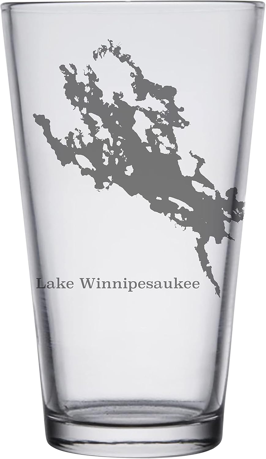 Lake Winnipesaukee - Set of 2 Pint Glasses - Laser Engraved