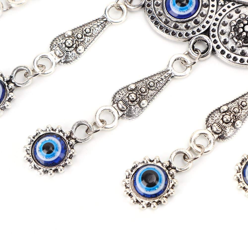 Turco Vetro Blu Malocchio Ornamento da Appendere Alla Parete, Vetro Fatto a Mano Malocchio Perline Decorazione da Appendere Alla Parete Amuleto Blu Portafortuna Malocchio Turco