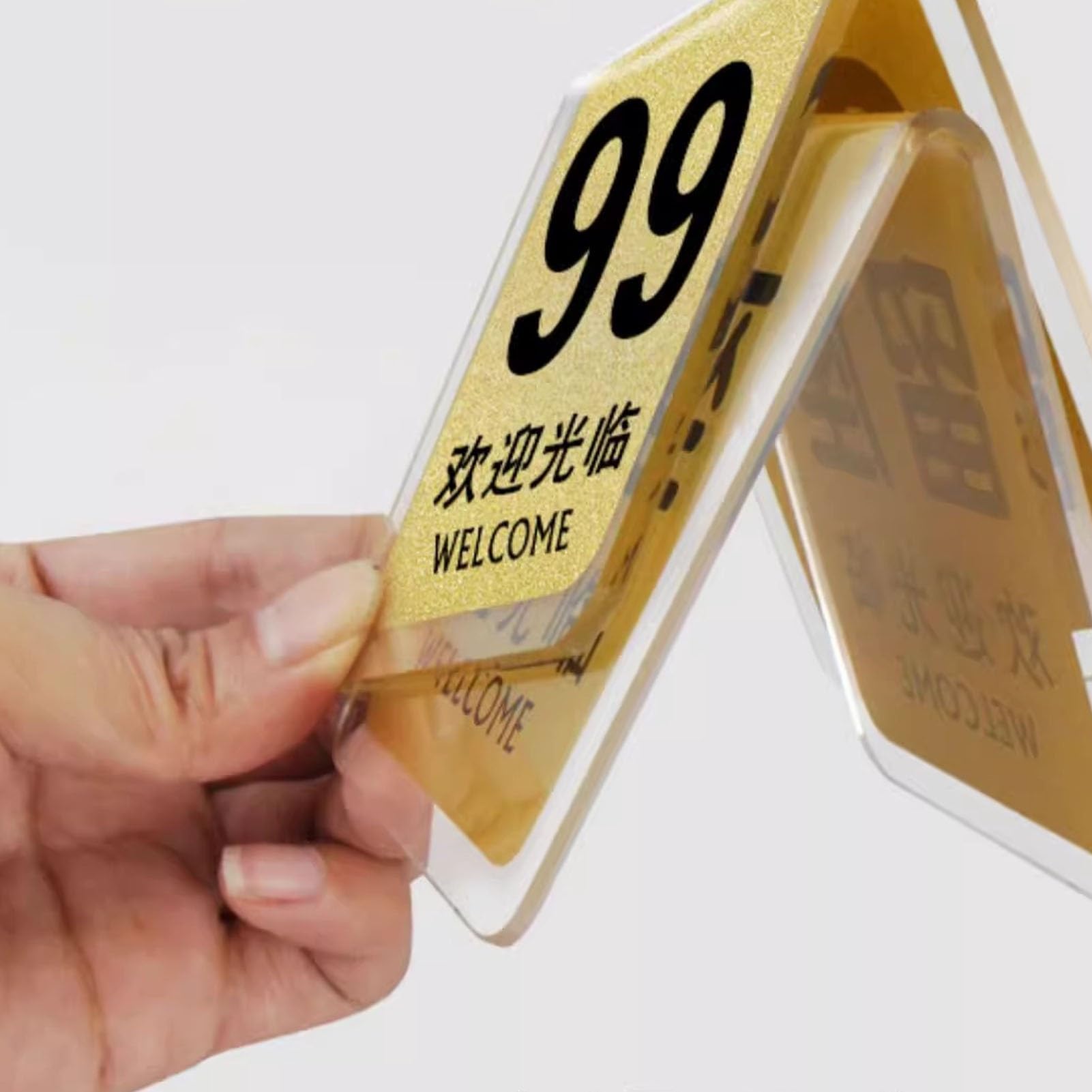 10 tarjetas de números de mesa de acrílico de doble cara, números de mesa de estilo, soportes de mesa de tienda de campaña, tarjetas de tienda de campaña, tarjetas de boda para restaurantes