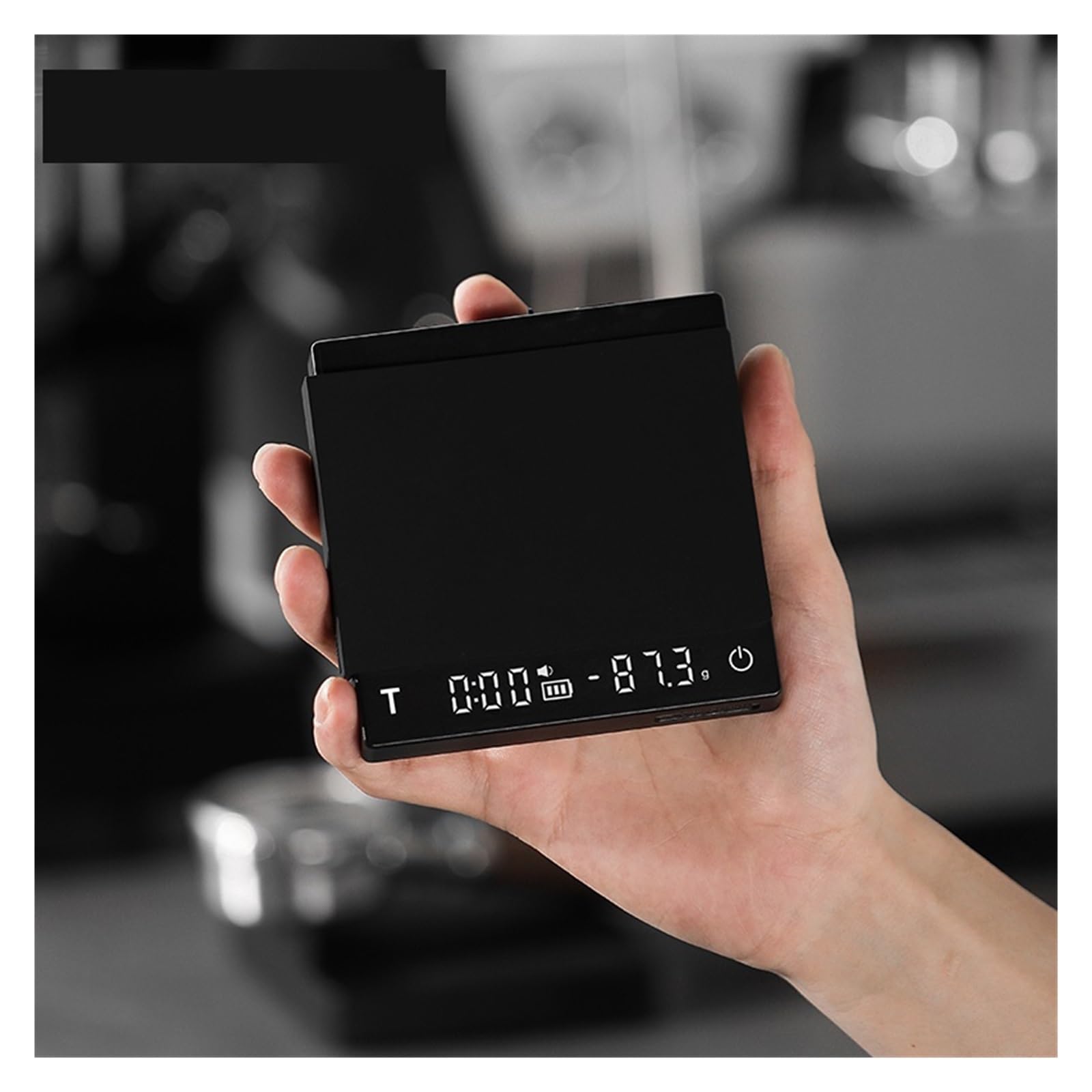 Bascula de Cocina, Báscula digital de café for cocina, de alta precisión, recargable, cíclica, for espresso, electrónica, for el hogar(Black 2.0 mini)