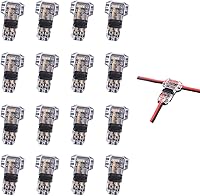 Vista 9 de Conector de cable de bajo voltaje, conector rápido de empalme de alambre sin soldadura, paquete de 16 conectores de cable de calibre pequeño