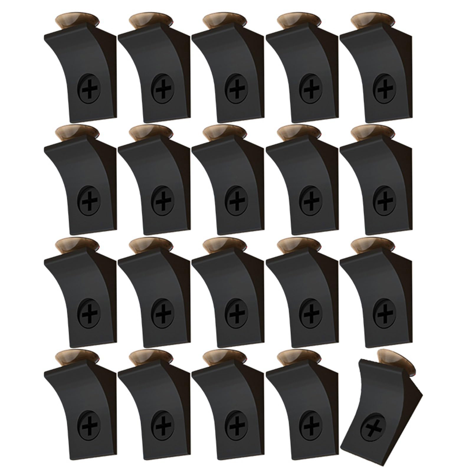 Fentency Black Alloy Thickene 20Pcs Metal Alloy Shelf Parentheses Strong Closet Planner Backs For Closet Cabinet Shelves Metal Alloy Cabinet Backs