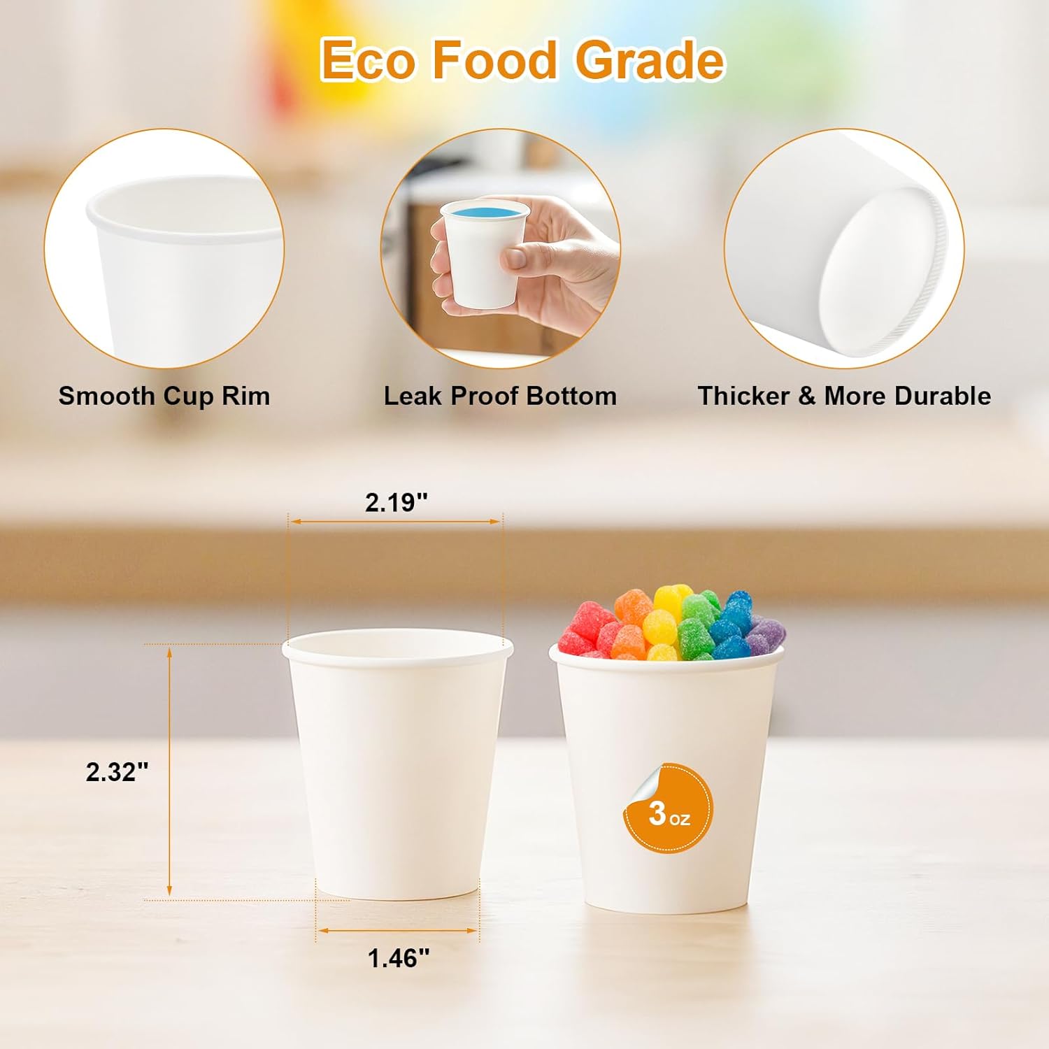 3 oz 1008 Count Disposable Paper Cups, White Mini Mouthwash & Espresso Cups for Bathroom, Sample, Travel 1008 Count