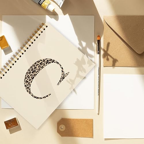 Miniatura 65 de Bnwepo Initial Leopard Letter T Notebook Journal, Preppy Bow Monogrammed Monogram Gifts for Women, Monogram Notebook Journal, Personalized Notebook