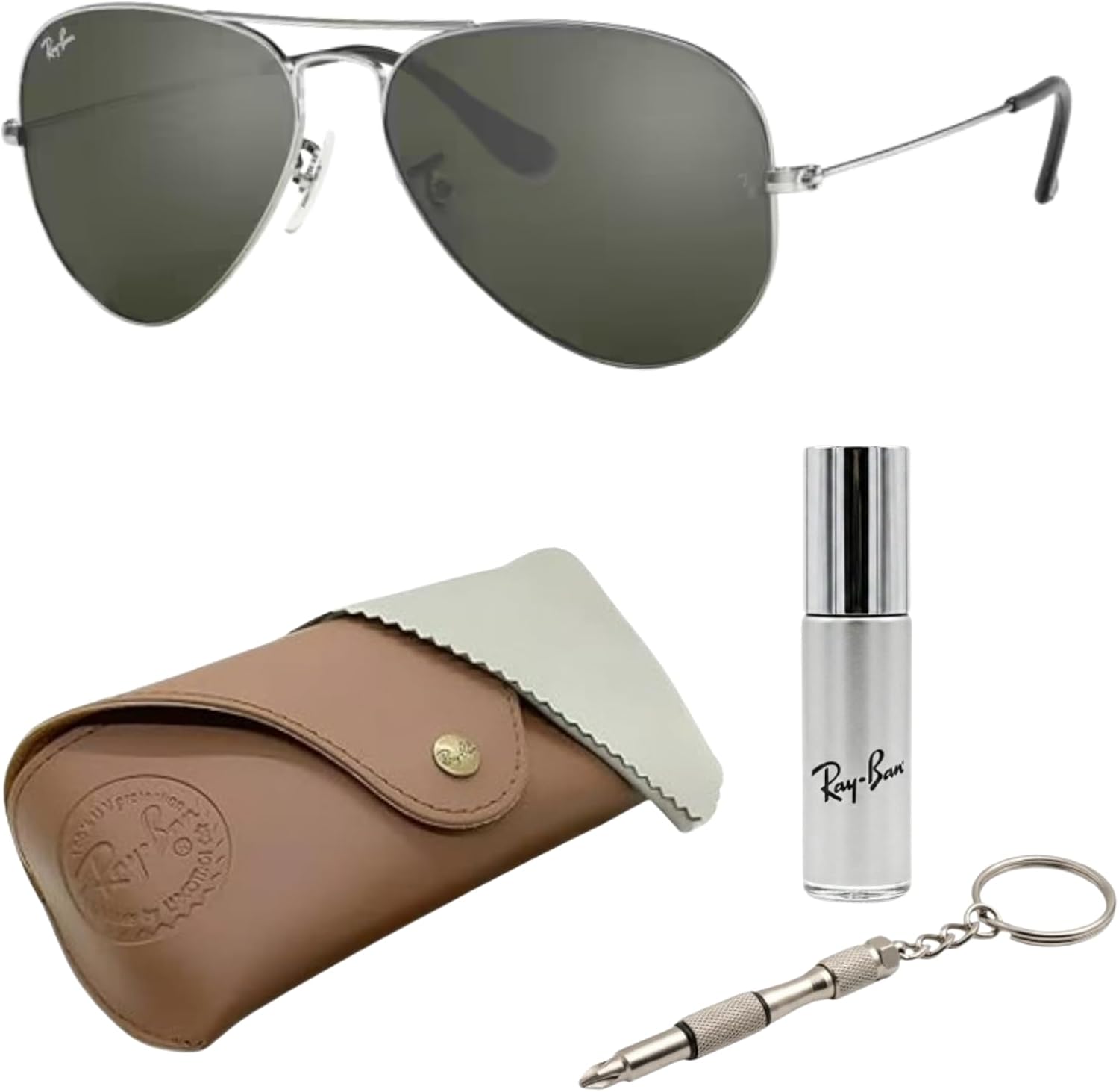 Ray-Ban RB3025 AVIATOR MIRROR Pilot Shaped Sunglasses for Men & Women with Official RAYBAN Eyewear Kit