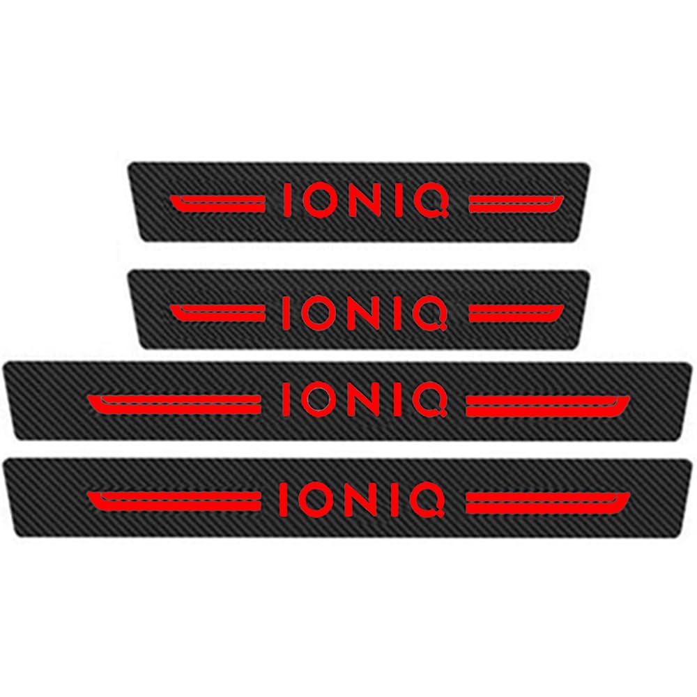 Sdyayfge A 4Pcs Kick Plates Car Door Sill Protector,For Hyundai Ioniq