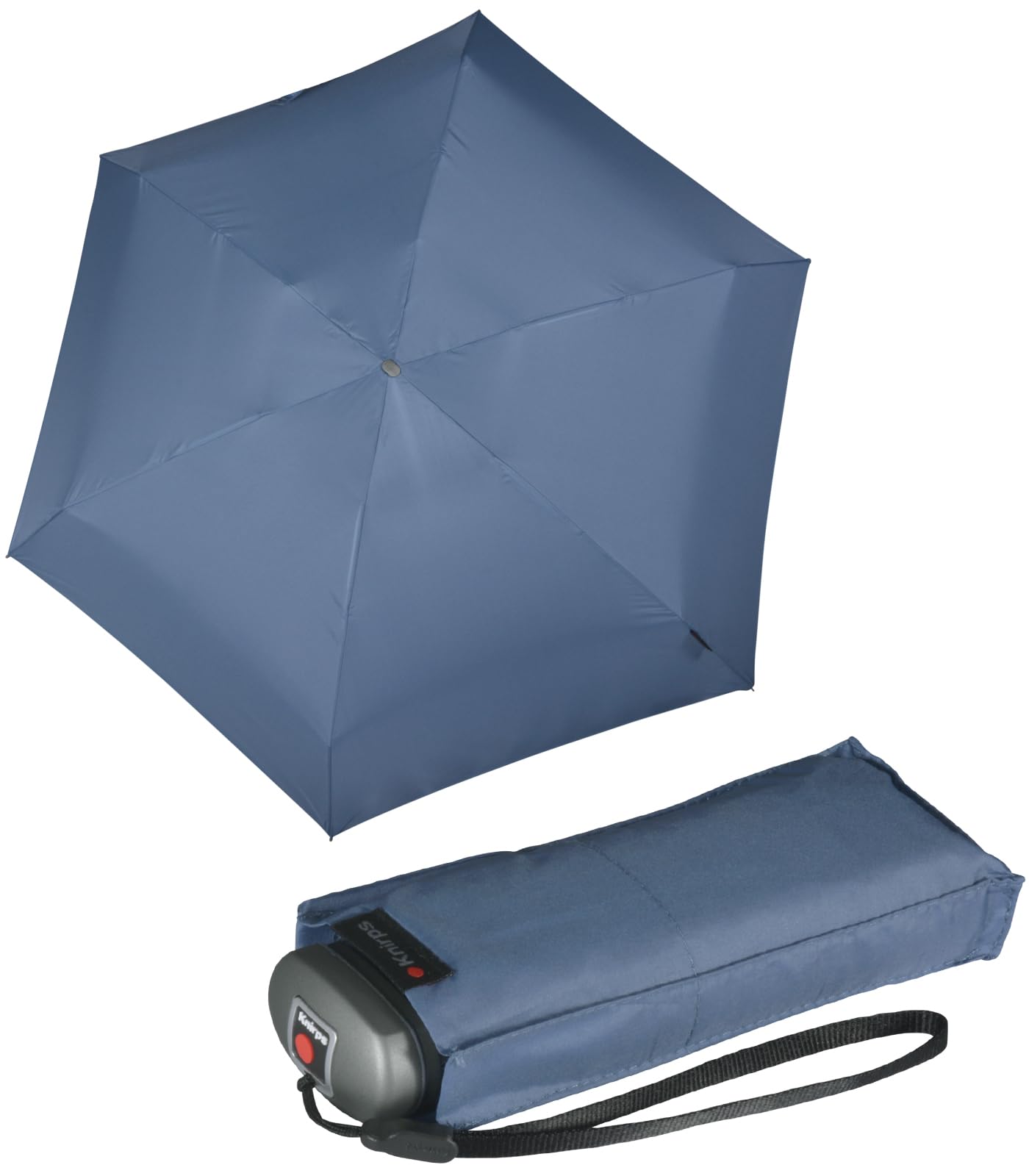Knirps Ombrello tascabile da viaggio, piccolo, leggero, a righe, 93 cm