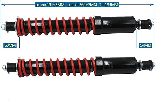 LOSTAR Par (2) Medallista EZGOBobina delantera y trasera TXT sobre amortiguadores de servicio pesado 70630-G01