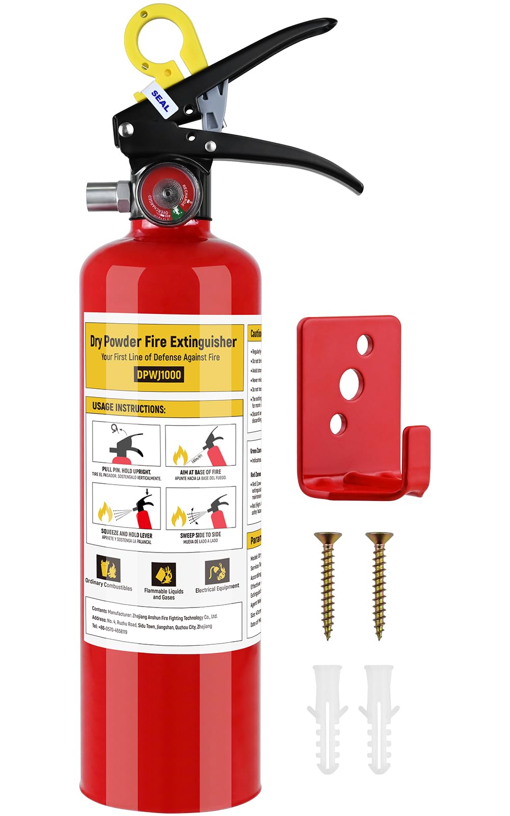 2.2lb Dry Powder Fire Extinguisher