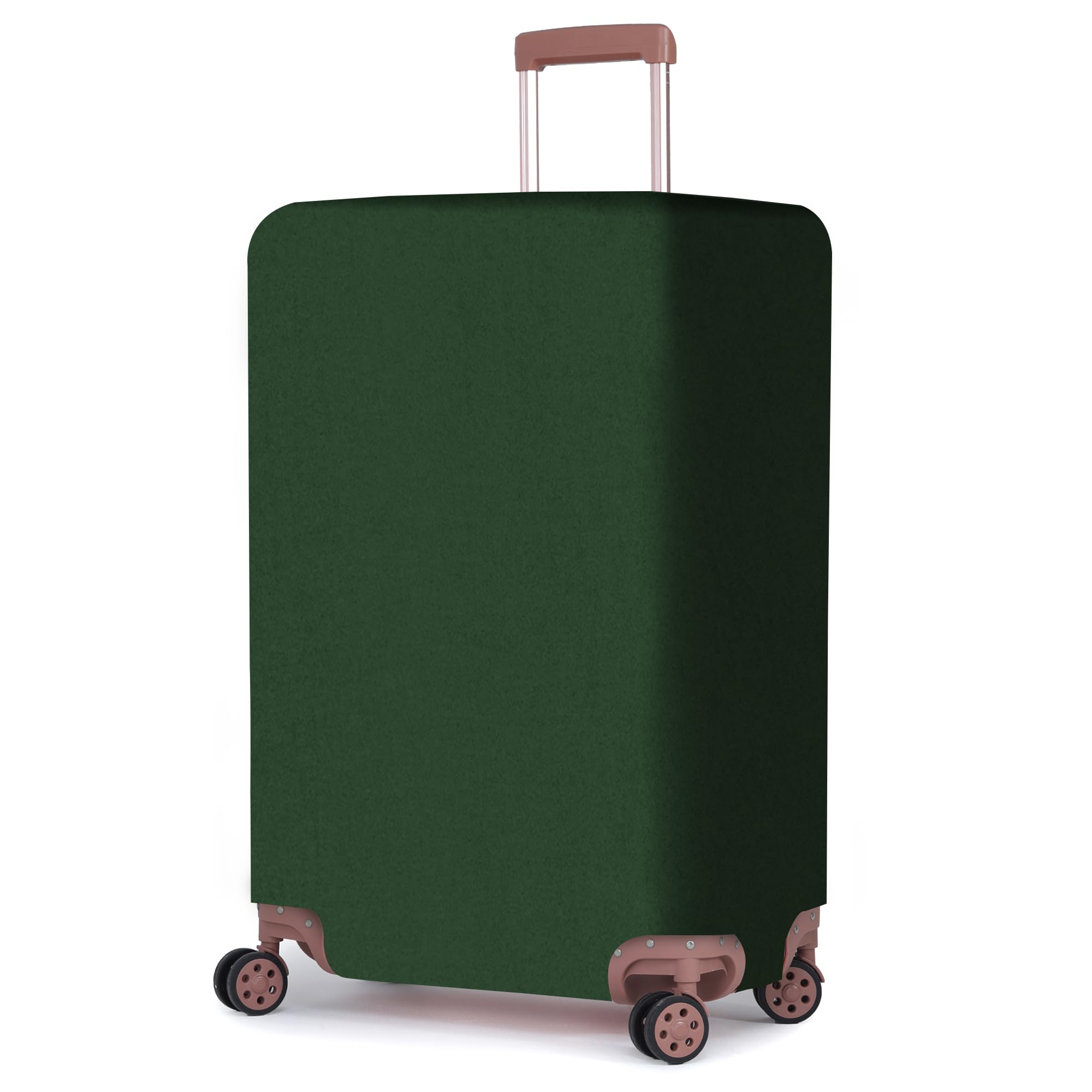 ACEPACK Polyester Fabric Stretchable & Washable Protective Luggage Cover Large Check in Fit Size 75 cms - 80 cms & 28" for Hard/Soft Luggage Suitcase (Solid Green)