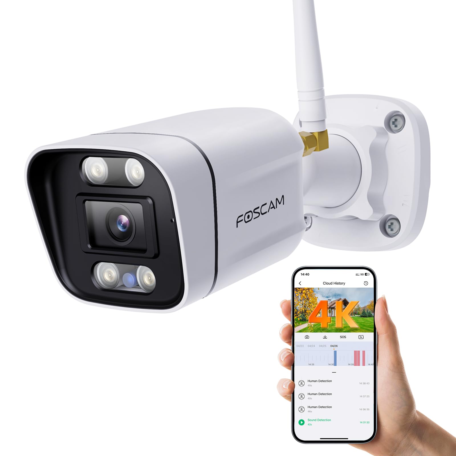 Amazon.com : FOSCAM 4K 8MP Security Cameras Wireless Outdoor