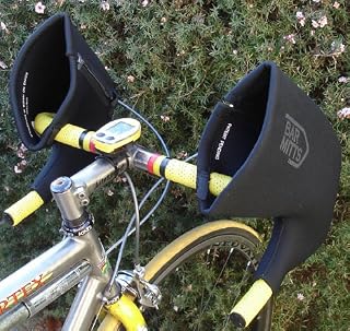 BAR MITTS Cold Weather Road Bicycle Handlebar Mittens, fits Shimano Shifters with Externally Routed Shift Cables