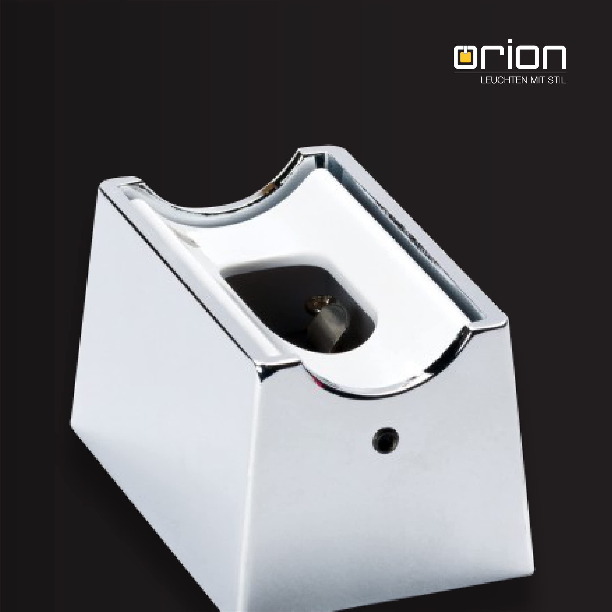 ORION LIGHTSTYLE Portalámparas S14d para lámparas lineales (70 x 47 x 40 mm), 230 V, base de metal compatible con bombillas LED, máx. 60 W S14d 500 mm Linestra, metal, cromo