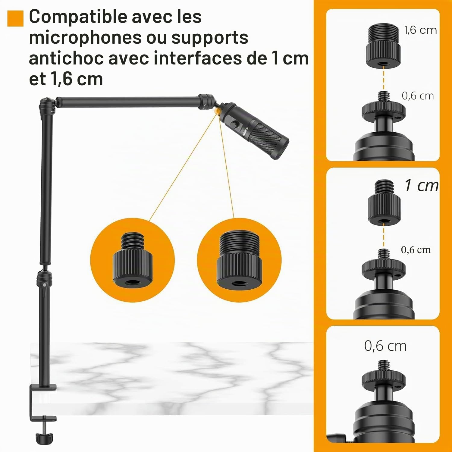 VIJIM LS08 Trépied avec Pince de Table et Bras