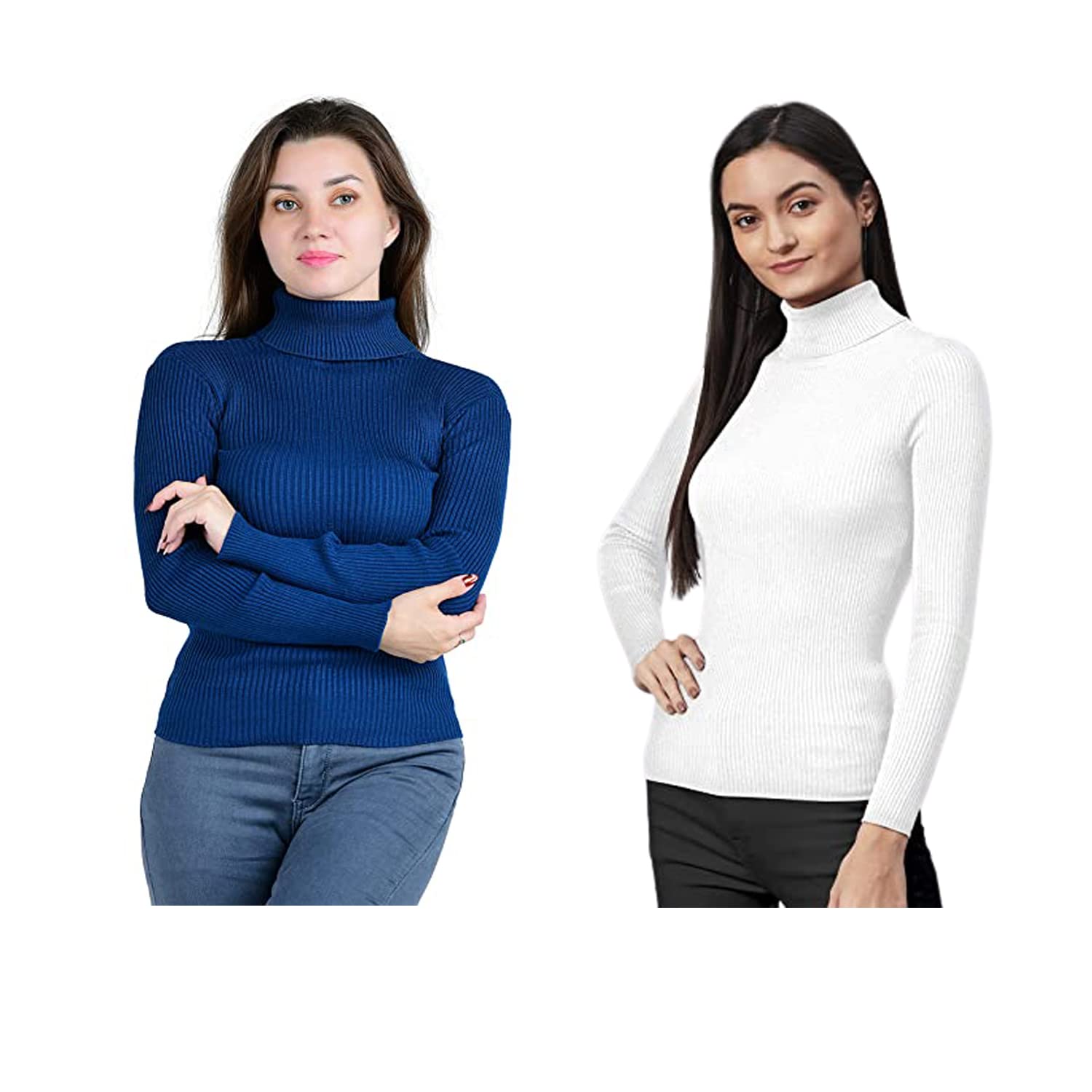 r lon RZLECORT Ribbed Sweatshirt Casual Wear Highneck/Full Sleeves Tops for Women and Girls-picture-34