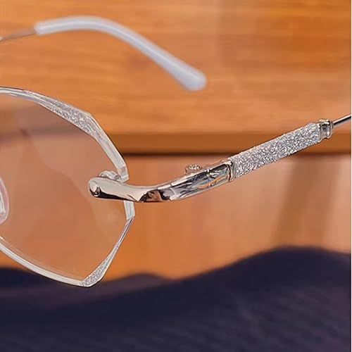 Miniatura 4 de YAMIELO Glassesify - Gafas de lectura para mujer, sin montura de diamante, antiluz azul, ligeras